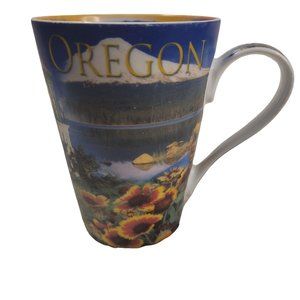 Oregon Souvenir Coffee Tea Mug floral mountain lake multicolor spring READ